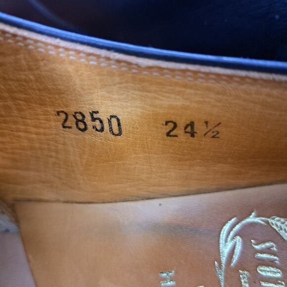 Scotch Grain Hirokawa Leather Oxfords Black 2850 Made In Japan Sz 24.5 - Picture 12 of 13